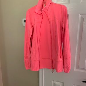Lululemon jacket in size 8. Fluorescent orange
